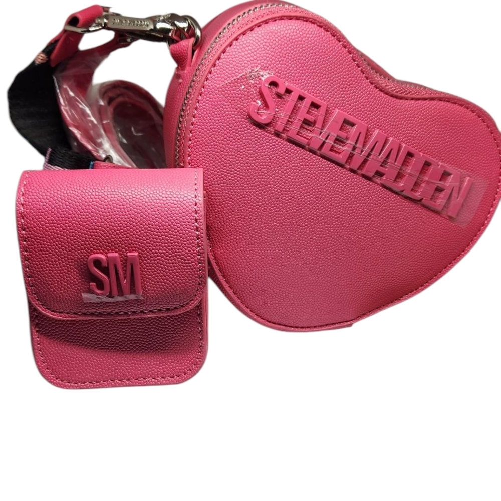 Steve Madden Vibrant Pink Heart Crossbody Bag